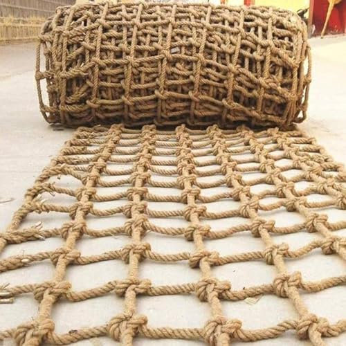 8MM/10CM Climbing Net for Kids Tree House Climbing Child Safety Net Heavy Duty Hemp Rope Cargo Net Outdoor Hammock (Color : 8MM/10CM, Size : 3m*4m)