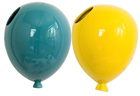 TOPBATHY 2St Ballonblumentopf aus Keramik Blumenvase aus Glas rustikale Wohnkultur Kleider Papierbecher Ballon-Design-Dekor Wanddekoration aus Keramik Amerikanischer Stil Dekorationen Regal