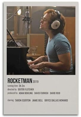 suumyo Rocketman Poster, Raumdekoration, ästhetisches Poster, künstlerisches Poster für Schlafzimmer, Wohnzimmer, Wände, 30 x 45 cm, ungerahmter Stil
