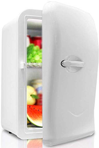 ABBNIA Mini réfrigérateur 17L avec Serrure, Mini-réfrigérateur pour dortoir d'étudiants, pour Chambres à Coucher, Mini-réfrigérateur Portable Silencieux pour Voiture (Blanc)
