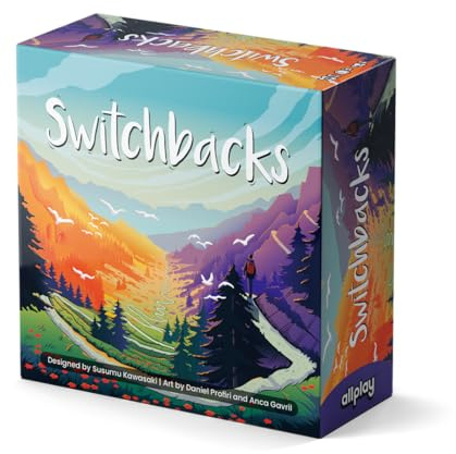 Allplay Switchbacks Board Game – Tile Placement and Trail Strategy for 2-4 Players, Ages 11+, 1-Minute to Teach Series