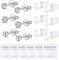 WillTen 6Pcs Ohrloch Stecher Set Ohrlöcher Selber Stechen Set, Piercing Set Selber Stechen mit Built-in Gemischt Studs Ohrringe Selber Stechen, Ohrlochpistole Piercing Pistole Piercing Stechen Silber