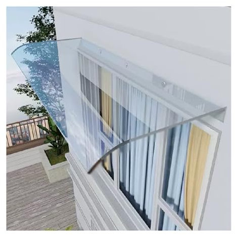 Bcojnlue Outdoor Awning 50cm 60cm 70cm 80cm 90cm 120cm, Clear Door Canopy, Waterproof Front Door Canopy, Porch Canopy Awning For Window, Patio, Roof Cover, UV Protection(Customize Size)
