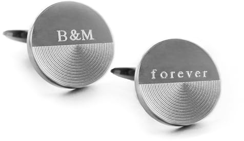 Hochwertige Manschettenknöpfe mit Gravur, Herren Schmuck | Edelstahl Cufflinks
