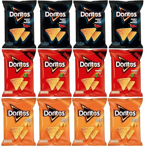 Doritos 12er Party-Mix (12x110g 4x Sweet Pepper / 4x Paprika / 4x Nacho Chesse)