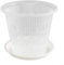 Oniissy 5 vasi 19 x 16 cm per orchidee con piattini, in plastica trasparente, per rinvasare piante con fori, per piante e vivai, per rinvaso di orchidee per uso interno ed esterno