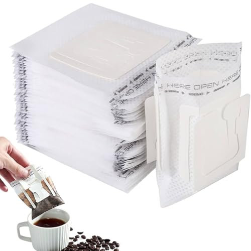 Drip Coffee Kaffeebeutel Bag 50Stk Mit Hängenden Ohr Kaffeefilter Papier KaffeeFilter Einweg - Drip Coffee Bag Einweg, für Meisten Tassen Kaffee-Papier-Filter für Camping Reisen Zuhause Büro