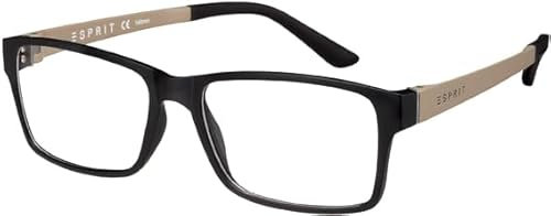 ESPRIT Brillengestell (Modell ET17446) für Unisex, Rechteckig, gefertigt aus Ultem (inklusive Brillenetui)