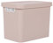 Jolie Max Plastic Storage Box with Lid, 12.5L, Solid Matte Colour, Decorative Design, Stackable & Nestable Space-Saving Organizer for Home, Office, Bedroom, Kitchen – 31.5 x 21.5 x 24 cm (PINK)