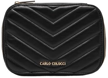 Carlo Colucci Gesteppte Kosmetiktasche Schwarz OS