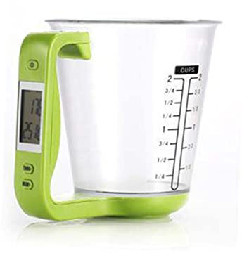 Cabilock 1000g Messbecher Digital Lcd-display Kapazität Pc-körper Abs-griff Für Kaffee Getränke Und Zubereitung Bei C- c Betriebstemperatur