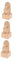 Gadpiparty 3St Säulenmöbel aus Holz geschnitzt Dekorative Finial Holzverzierungen gardinenstangen endstücke Holzsäule Dekoration Endstück einer Holzlampe Endstücke für Lampenschirme Khaki