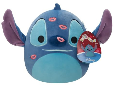 Squishmallows SQDI00771 Stitch mit Kussspuren 20 cm Offiziell Jazwares Superweiches Plüschtier