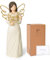 Thank You Gifts for Women, Appreciation Gifts for Teachers, Colleagues, Resin Sculpted Angel Ornament Figurines with Wire Wings & Heart, Gratitude Angel Gifts for Mother's Day, Thanksgiving Home Decor