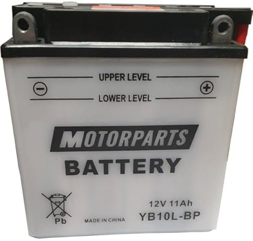 BATTERIA MOTORPARTS MINARELLI YB10L-BP 12V 11AH COMPATIBILE CON PIAGGIO X9 250 250 2000-2005 STANDARD CONVENZIONALE MOTO SCOOTER