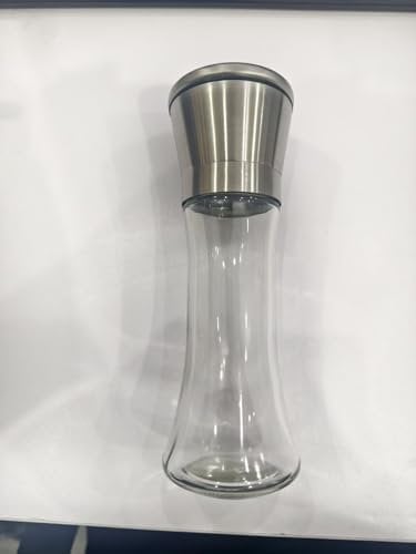FERRGIA 4er Set Salz und Pfeffermühle,Gewürzmühle aus Hochwertigem Edelstahl,Hochwertigem Glasbehälter,Premium Einstellbarem Feinheit Keramikmahlwerk für Salz,Pfeffer & Viele Weitere Gewürze