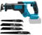 Cordless Reciprocating Saw Compatible with Makita 18V Battery, 28mm Stroke, 3500RPM Electric Reciprocating Saw with 4 Blades for Wood Metal Cutting (No Battery)