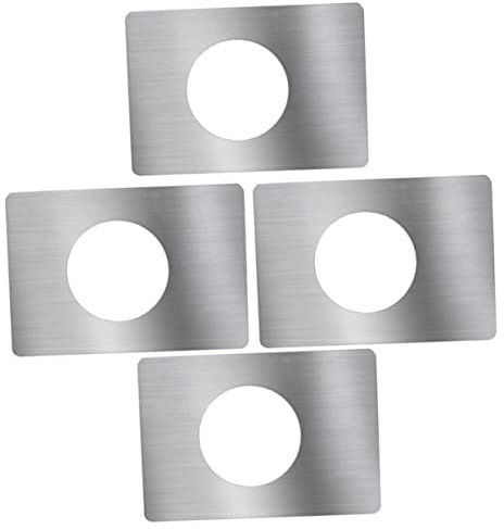 DIYEAH 4pcs Door Lock Repair Panel Stainless Steel Door Strike Plate Reinforcement