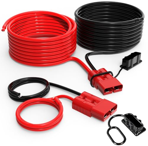 ATOLS 24ft 4 Gauge Winch Wiring Kit - Heavy Duty Winch Power Cable with Quick Disconnect Connector for Towing & Off-Road Winch Accessories