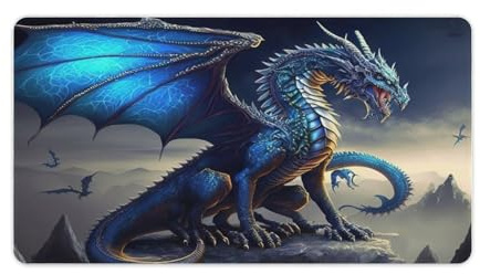 QSYFNBZL Extended Mouse Pad Ice Dragon Computer Keyboard Mouse Mat 40x75cm Keyboard Desk Mat for Office And GamingNon Slip Rubber Base