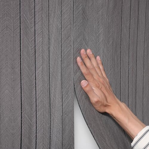 Tarwanear 6Rolls Peel and Stick Wall Panels Self-Adhesive Wood Panels for Walls,40x300cm Waterproof Insulating 3D Effect Wallpaper for Living Room,Bedroom,Kitchen,Ceiling,TV Background(Brown)