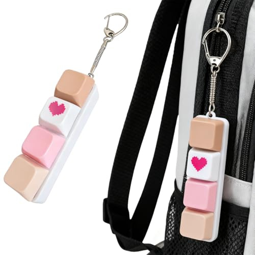 YAZWUR Jouet Fidget Clavier Porte-clés Amusant Interrupteur Mécanique Anti-Stress pour Adultes Hommes et Femmes (Pastel, Multicolore)