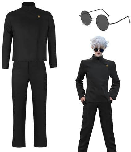 Yunlaishaocer Satoru Gojo/Yuji Itadori Cosplay Kostüm, JJK Anime Cosplay Kostüm, Unisex Anime Uniform für Halloween Karneval Party