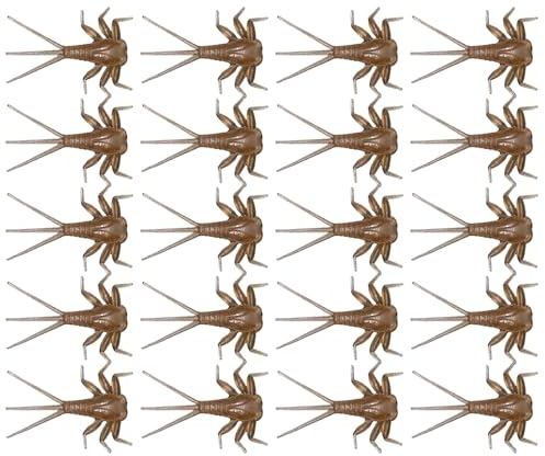 Fliegenfischen - Eintagsfliegenlarve 20 Stück | Realistische künstliche Forellenköder, weicher Nymphenkörper zum Handbinden, Zubehör zum Fliegenbinden