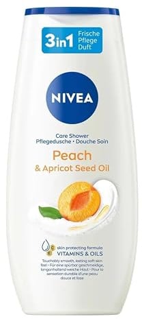 Confezione da 6 gel doccia NIVEA – Pesca e olio di noccioli di albicocca – 250 ml