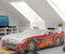 Interbeds Kinderbett Autobett 160x80cm Einzelbett Bodenbett Rennfaher mit Lattenrost (rot)