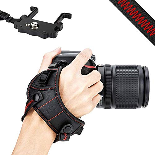 JJC Kamera Handschlaufe für DSLR Kameras Canon Nikon(mit U Typ Plate)