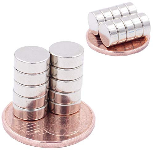 Brudazon | 15 Mini Scheiben-Magnete 8x3mm | N52 stärkste Stufe - Neodym-Magnete ultrastark | Power-Magnet für Modellbau, Foto, Whiteboard, Pinnwand, Kühlschrank, Basteln | Magnetscheibe extra stark