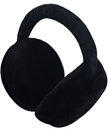 Milya Mode Winter klappbar Ohrenschützer Ohrenwärmer Skalierbar Earmuffs für Damen Kinder Mädchen (Schwarz)