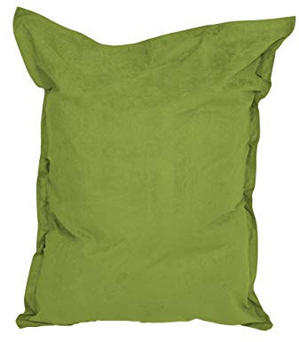 Lumaland Riesen-Sitzsack XXL 140x180cm | Indoor Bean Bag aus weichem & waschbarem Microvelours | 2-in-1- für bequemes Sitzen & Liegen | Mit über 3 Mio. anpassungsfähigen EPS-Perlen [Grün]