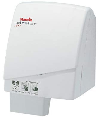 Starmix Händetrockner T70E für Wandmontage, Automatischer Händetrockner mit UVC Licht & schlagfestem ABS Gehäuse, Handtrockner elektrisch mit Sensor-Abschaltung - 26 Sekunden Trocknungszeit | 1400W