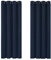 Deconovo Super Soft Eyelet Curtains Thermal Insulated Room Darkening Blackout Curtains for Bedroom Navy Blue 46x63 Inch 2 Panels