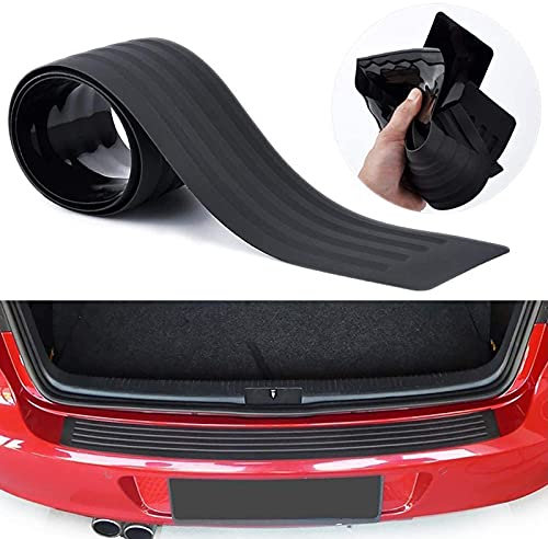 Ladekantenschutz,Heckstoßstangenschutz,Auto Einstiegsleisten Kantenschutz Aufkleber,HeckstoßSTANGE Protector,Für Die Hinteren Der Meisten Autos (Schwarz/104 * 9cm)