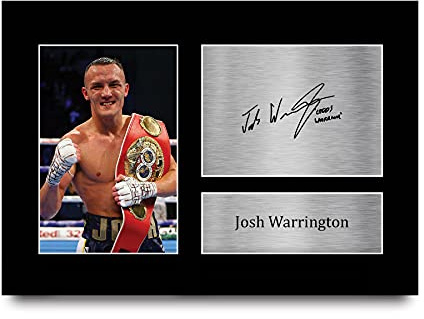HWC Trading A4 Josh Warrington Boxing Geschenke Gedrucktes Signiertes Autogramm Foto für Fans von Boxsport Memorabilien