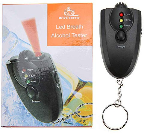 Schlüsselanhänger Alkoholtester, Professioneller Genauigkeitsalkoholtester Zum Tester, Mini Portable Led Schlüsselanhänger Alkohol für Den Persönlichen und Professionellen Gebrauch