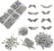 DAHI Engelsflügel Basteln Set Flügel Spacer Perlen Flügel Perlen Metall Perlenkappen Perlenengel zum Basteln Zubehör mit Karabiner Verschluss
