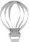Birkmann - Stampino a forma di mongolfiera per tagliare e decorare biscotti, marzapane e fondente, in acciaio inox, lavabile in lavastoviglie, 6,5 cm