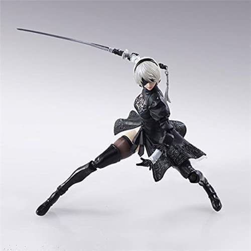 Bewegliches 15 cm PA Anime Dropshipping Spiel NieR Automata 2b Yorha Actionfiguren Spielzeug mit Zubehör und beweglichen Gelenken, Premium-Version Modell