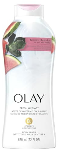 Olay Fresh Outlast Notes of Watermelon & Agave Body Wash 22 fl oz (lot de 2)