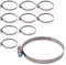 SKIR'CO Lot de 10 colliers de serrage réglables en acier inoxydable de 60 à 80 mm, colliers de serrage pour tuyau (10 pièces)