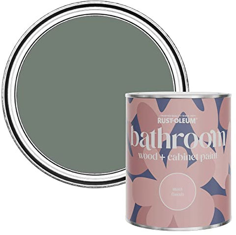 Rust-Oleum Green Moisture Resistant Bathroom Wood and Cabinet Paint in Matt Finish - SERENITY 750ML