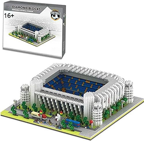 APRILA Technik Architecture Real Madrid Fußballstadion Bauset, 4575 Klemmbausteine Baustein Set, Modell Lernspielzeug für Erwachsene Sammlung Modellbausatz Nicht Kompatibel mit Große Marke Technic