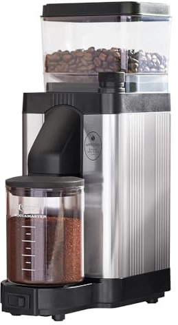 Moccamaster 49540 KM5 Burr Coffee Grinder, Steel, Polished Silver