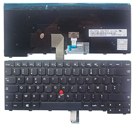 AKGIFT Clavier d'ordinateur Portable Compatible avec Lenovo ThinkPad L440 L450 L460 T431 T431S T440 T440P T440S T450 T450S E431 E440 Disposition française Pas de rétro - éclairage