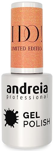 Andreia Professional Semi-Permanent Nail Gel Polish - I DO Limited Collection - Colour ID2 Nude with Gold Sparkles 10.5ml