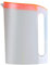 QUINTRA Large Capacity Heat Domestic Thick Outdoor Plastic 2L Juice Bar Water Carafe Clear Glass Cup (Orange, One Size)